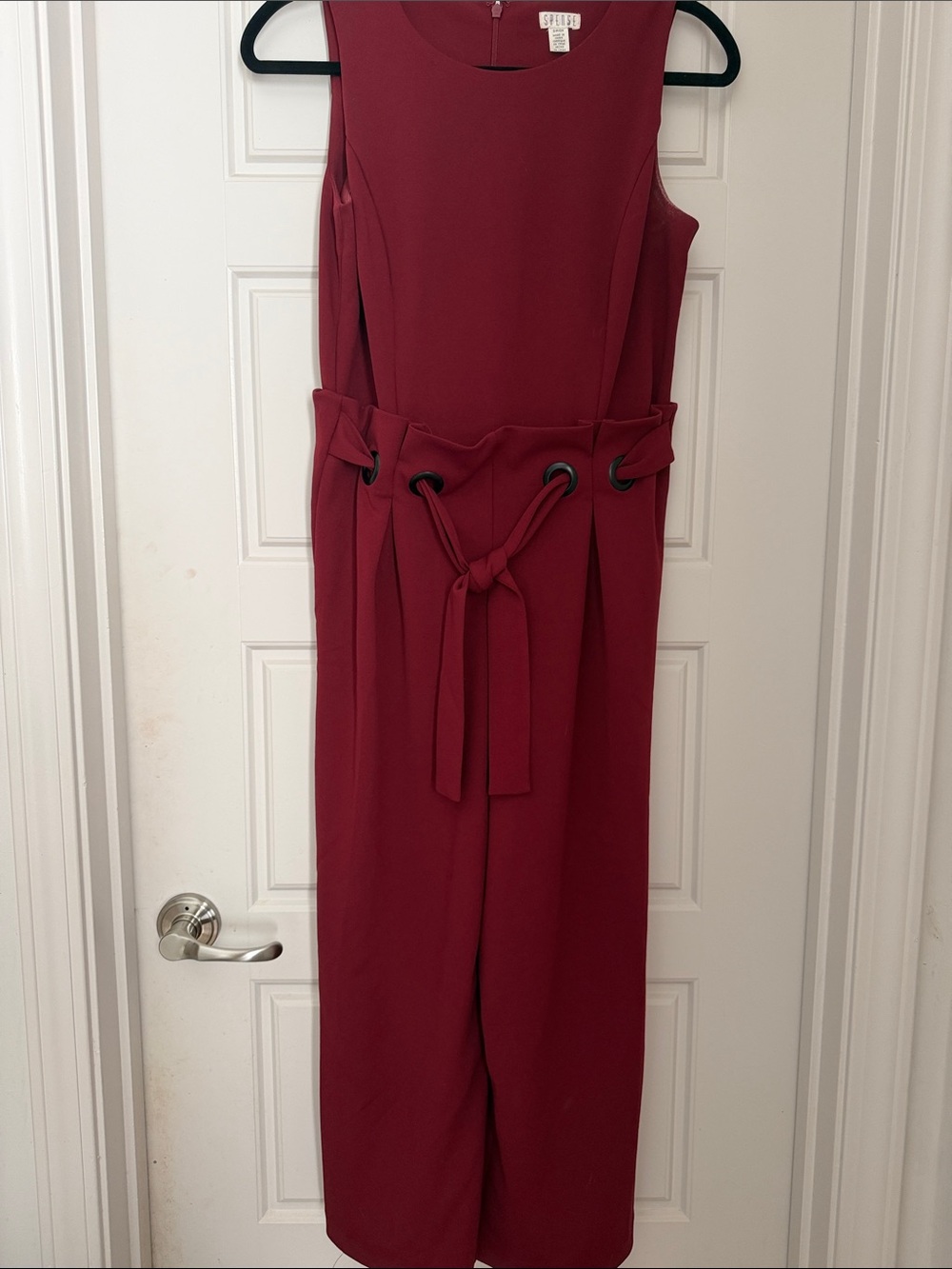 Spense Sleeveless Jumpsuit in Burgundy